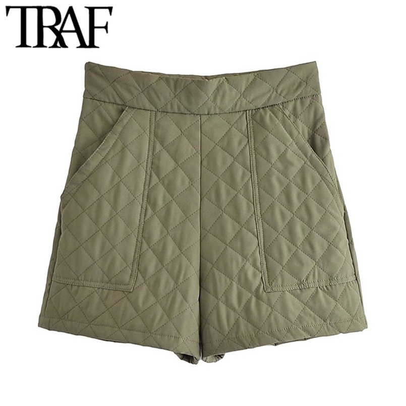 TRAF Women Fashion Front Pockets Thin Padded Shorts Vintage High Waist Side Zipper Female Short Pants Mujer 220419, As picture
TRAF Women Fashion Front Pockets Thin Padded Shorts Vintage High Waist Side Zipper Female Short Pants Mujer 220419, As picture