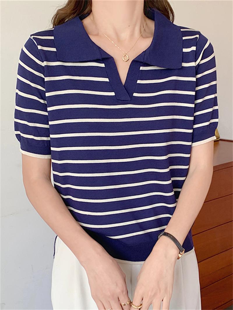 Women's Sweaters HziriP Minimalist Sweater Tees Knitwear 2022 Chic Women Loose Lapel Stripes Fashion All Match Streetwear Casual T-ShirtsWom, Blue
Women's Sweaters HziriP Minimalist Sweater Tees Knitwear 2022 Chic Women Loose Lapel Stripes Fashion All Match Streetwear Casual T-ShirtsWom, Blue