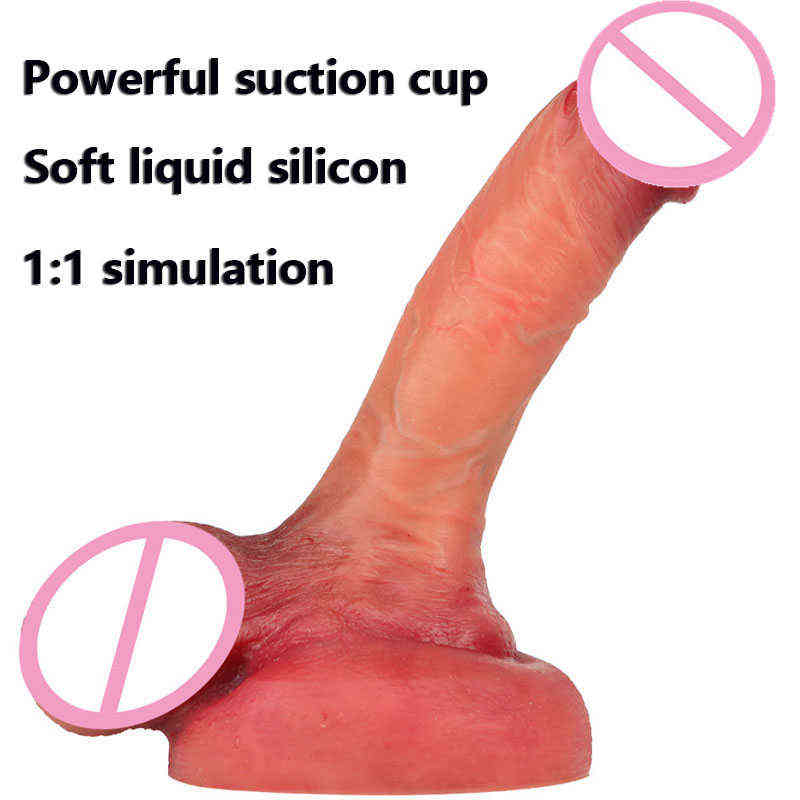 Nxy Dildos Dongs Soft Realistic Dildo Female Masturbator Huge Penis with Suction Cup Sex Toys for Woman Lesbian Big Dick Adult Erotic 220511