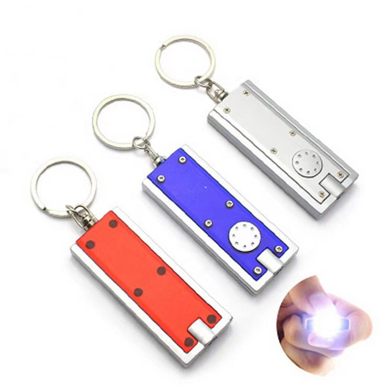 LED Keychain Light Box Type Key Chain Lights Keyring Creative Gifts Mini Flashlight Keychains