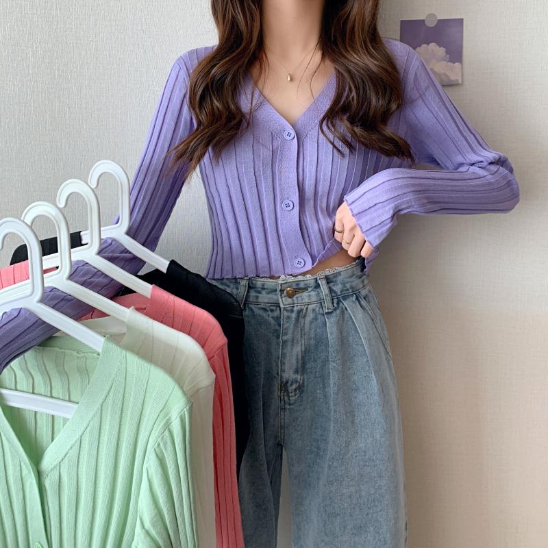 Women's Knits & Tees Slim Knitted Cropped Tops Girls T-shirt Ribbed Solid Green Cardigan Button Up Female Streetwear Y2k Long Sleeve Clothin, White
Women's Knits & Tees Slim Knitted Cropped Tops Girls T-shirt Ribbed Solid Green Cardigan Button Up Female Streetwear Y2k Long Sleeve Clothin, White