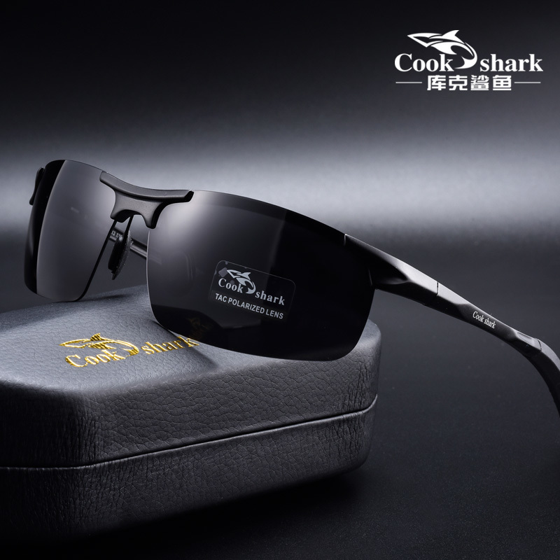 Cook Sharks aluminum magnesium sunglasses mens sunglasses HD polarized driving drivers color glasses 220526