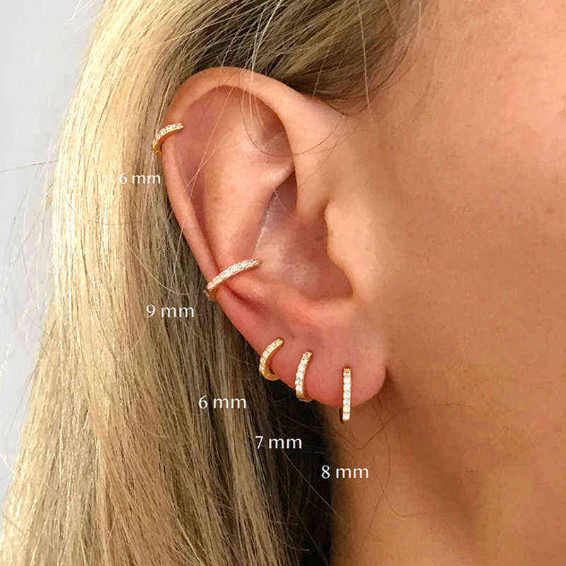2PCS Stainless Steel Minimal Hoop Earrings Crystal Zirconia Small Huggie Thin Cartilage Earring Helix Tragus Piercing Jewelry L220615
2PCS Stainless Steel Minimal Hoop Earrings Crystal Zirconia Small Huggie Thin Cartilage Earring Helix Tragus Piercing Jewelry L220615