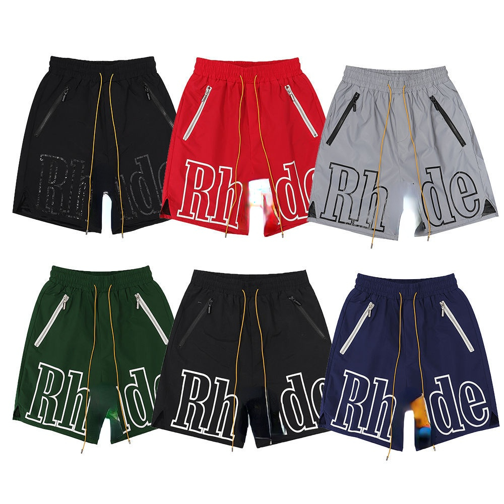 Hot selling RHDE fashion men' shorts zipper seven-point beach pants sports casual men and women loose and quick-drying, Silver
Hot selling RHDE fashion men' shorts zipper seven-point beach pants sports casual men and women loose and quick-drying, Silver
