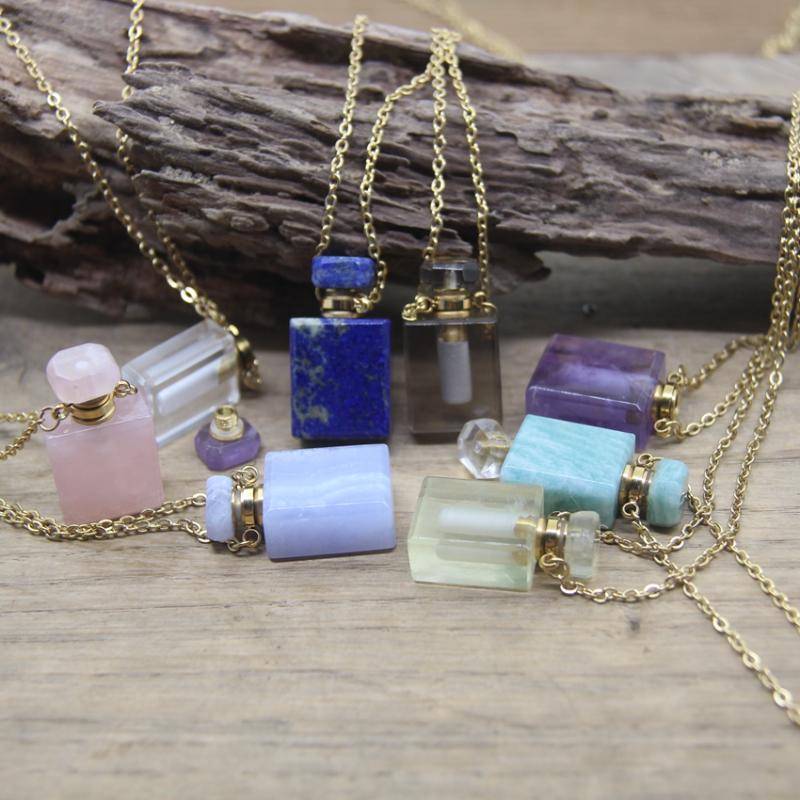 Pendant Necklaces 15x28mm Rectangle Gems Perfume Bottle Pendants Healing Crystal Lapis Amethysts Essential Oil Vial Charms Necklace Jewelry
Pendant Necklaces 15x28mm Rectangle Gems Perfume Bottle Pendants Healing Crystal Lapis Amethysts Essential Oil Vial Charms Necklace Jewelry