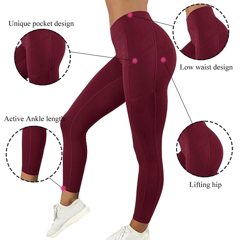 Women Gym Leggings Sexy Fitness Push Up High Waist Pocket Workout Slim Leggins Fashion Casual Mujer Pencil Pants 220517