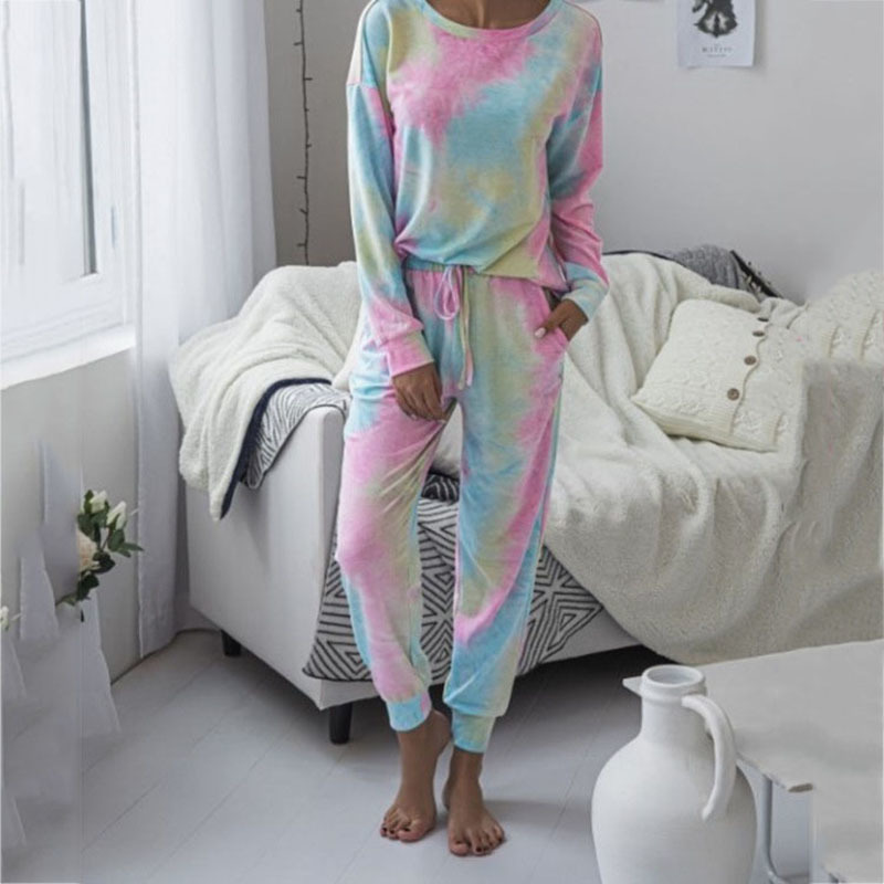 Women's Autumn Winter Pajamas Set Pajama For Women Sets 2 Pieces Sleepwear Long Sleeve Trousers Outdoor Home Clothes Suit 220329