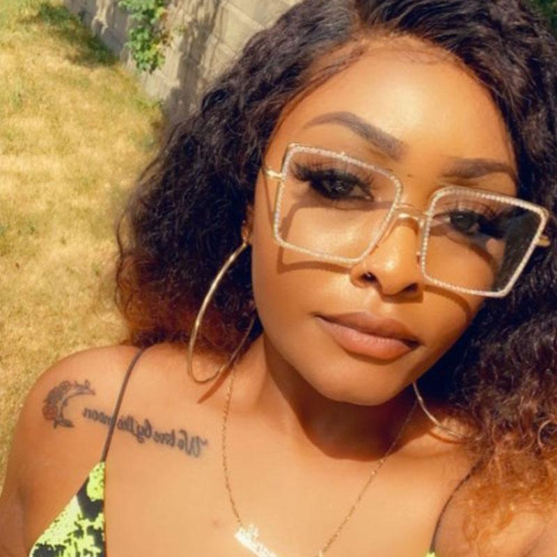 Fashion Sunglasses Frames Line Rhinestone Glasses Frame Women Square Optical Eye Transparent Blue Light Diamond Spectacles
Fashion Sunglasses Frames Line Rhinestone Glasses Frame Women Square Optical Eye Transparent Blue Light Diamond Spectacles