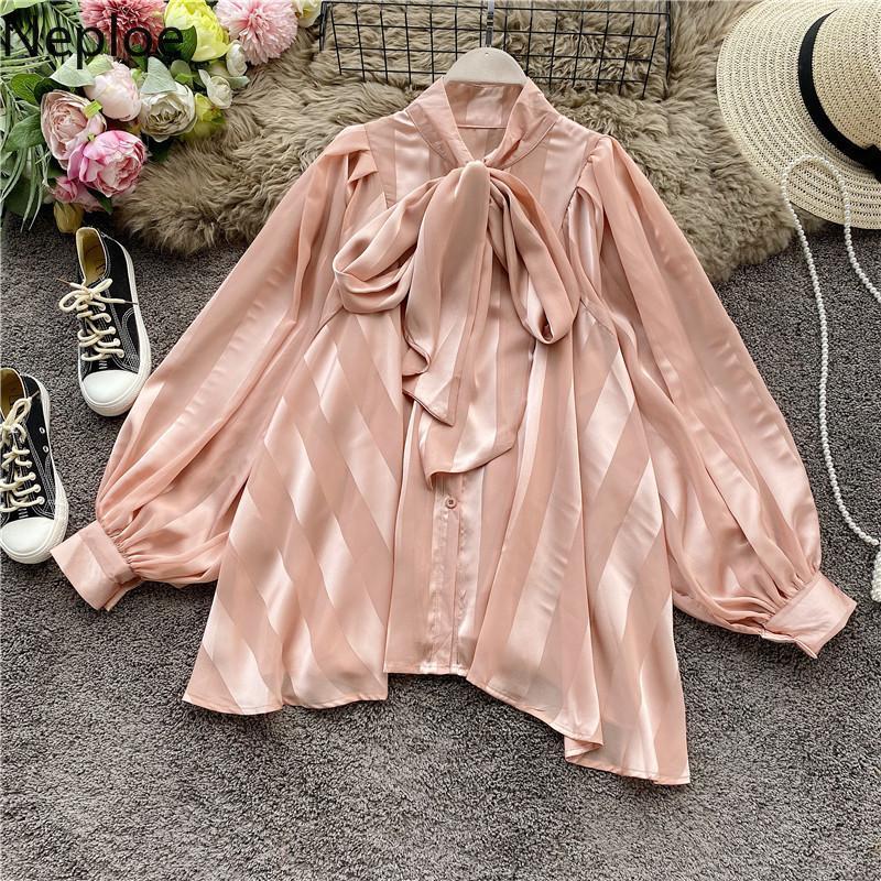 Women's Blouses & Shirts Neploe Bow Tie O-neck Blouse Women Lantern Long Sleeve Korean Elegant Work Shirt Casual Tops Autumn Chiffon Blusas, Black
Women's Blouses & Shirts Neploe Bow Tie O-neck Blouse Women Lantern Long Sleeve Korean Elegant Work Shirt Casual Tops Autumn Chiffon Blusas, Black