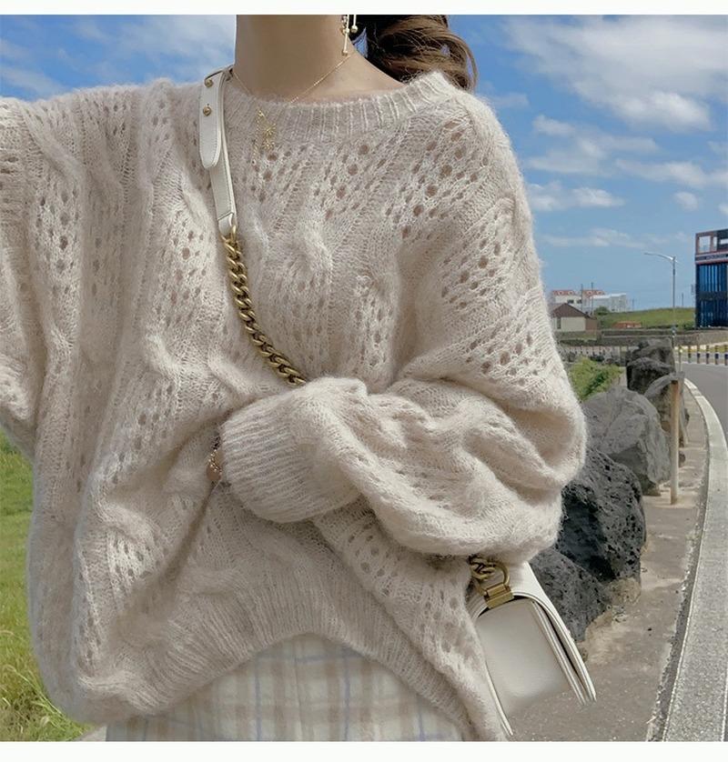 Women's Sweaters White Chic Mohair Pullover Sweater Autumn 2022 Long Sleeve Hollow Out O-neck Casual Pullovers Women Jumper Sweet SweaterWom, Pink
Women's Sweaters White Chic Mohair Pullover Sweater Autumn 2022 Long Sleeve Hollow Out O-neck Casual Pullovers Women Jumper Sweet SweaterWom, Pink