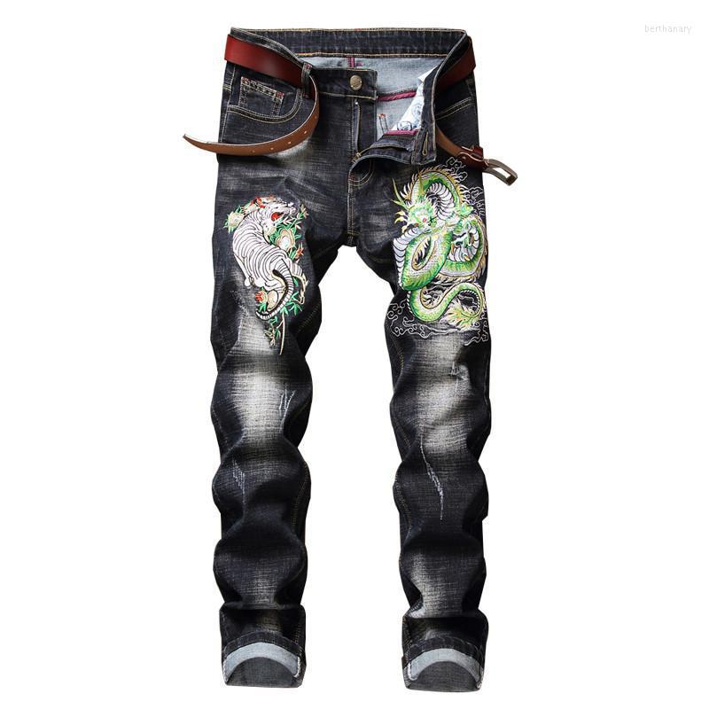 Men's Jeans Idopy Men Hi Street Embroidered Pants Fashion Streetwear Scratched Denim Trousers With Dragon Embroidery Straight FitMen's Bert2, Black
Men's Jeans Idopy Men Hi Street Embroidered Pants Fashion Streetwear Scratched Denim Trousers With Dragon Embroidery Straight FitMen's Bert2, Black