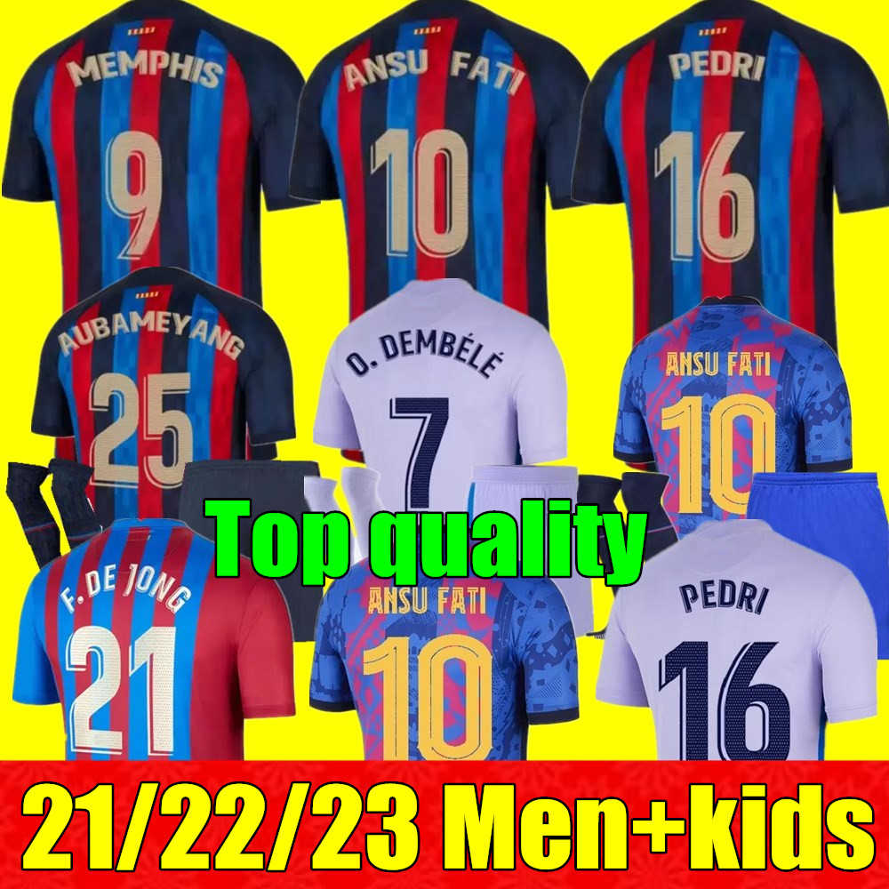 New 22 23 ANSU FATI Camisetas de football soccer jersey MEMPHIS BARCElONA PEDRI BARCA Kun Aguero 2022 2023 F. DE JONG DEST kit shirts adult men kids kits youth sets third, Kids 3rd+league patch
New 22 23 ANSU FATI Camisetas de football soccer jersey MEMPHIS BARCElONA PEDRI BARCA Kun Aguero 2022 2023 F. DE JONG DEST kit shirts adult men kids kits youth sets third, Kids 3rd+league patch