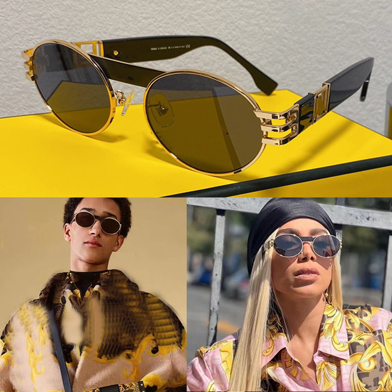 fashion oval-shaped Fendace sunglasses round V3 metal men woman designer glasses F40045 Brand creative cooperation quality Alloy Multi engraved Hinged gafas de sol
fashion oval-shaped Fendace sunglasses round V3 metal men woman designer glasses F40045 Brand creative cooperation quality Alloy Multi engraved Hinged gafas de sol