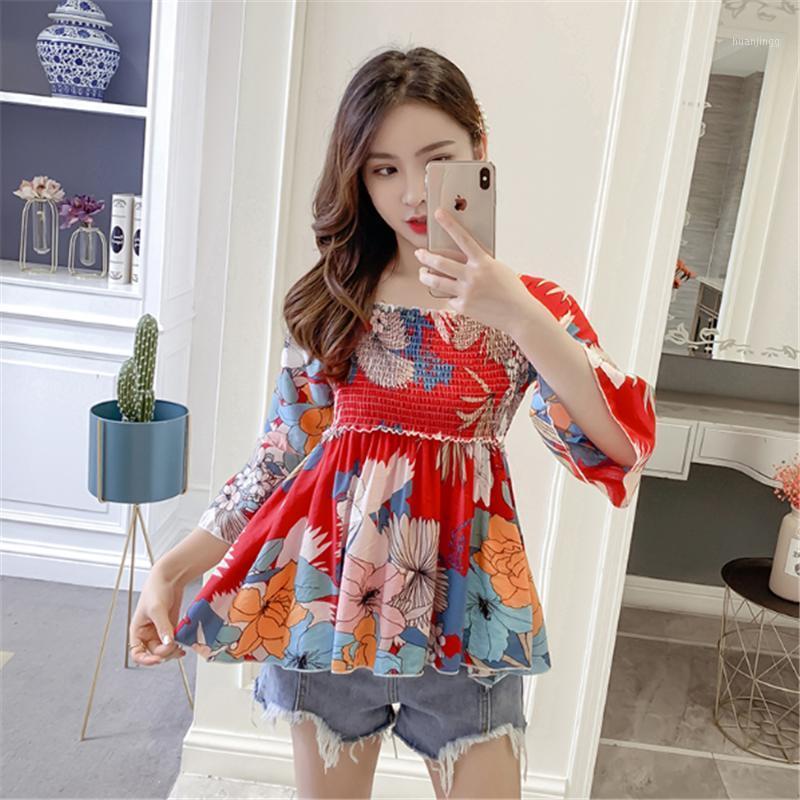 Women 2022 Summer Tops And Blouses Flare Sleeve Chiffon Blouse Female Fashion Vintage Flower Print Shirts Feminina H344 Women, Blue
Women 2022 Summer Tops And Blouses Flare Sleeve Chiffon Blouse Female Fashion Vintage Flower Print Shirts Feminina H344 Women, Blue