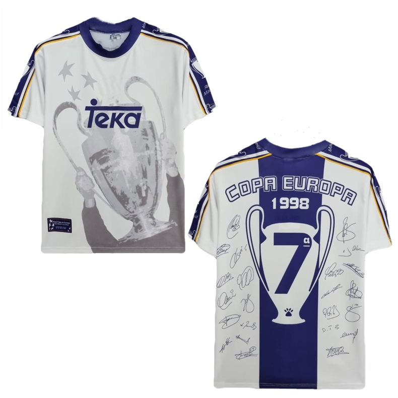 1997 1998 Redondo Raul CL Commemorate retro soccer jersey 97 98 Seedorf Suker Mijatovicv Hierro Guti real madrids classic vintage football shirt, 1997 1998 cl commemorate
1997 1998 Redondo Raul CL Commemorate retro soccer jersey 97 98 Seedorf Suker Mijatovicv Hierro Guti real madrids classic vintage football shirt, 1997 1998 cl commemorate