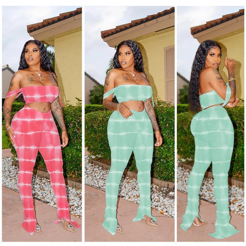 Casual Print Stacked Pants Set Two Piece Off Shoulder Short Crop Top + Long Flare Splite Summer Clothes For Women, Green
Casual Print Stacked Pants Set Two Piece Off Shoulder Short Crop Top + Long Flare Splite Summer Clothes For Women, Green