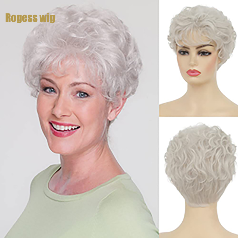 Short Layered Blonde Wigs for Women Synthetic Heat Resistant Cosplay Pixie Wig with Wig Cap