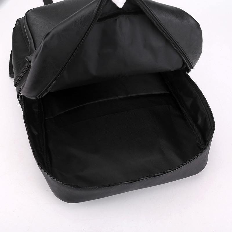 Mens Backpacks Pu Leather Business Man Bag Laptop Backpack Big capacity Computer Backpackbriefcase 220329