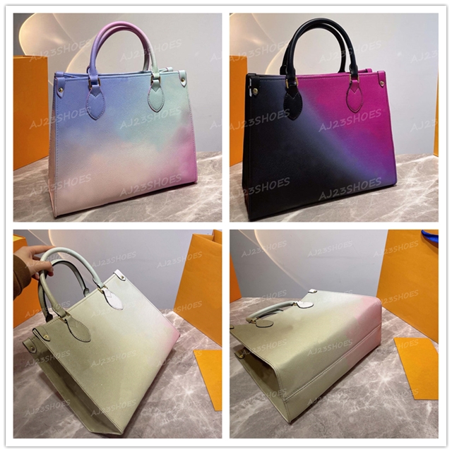 Onthego MM Women Handbag Spring in the City Sunset Colorful Sunrise Designer Tote Bag Gradient Blue Monograms Pattern Handle Bags Luxury CrossBody On The Go 32cm, 01
Onthego MM Women Handbag Spring in the City Sunset Colorful Sunrise Designer Tote Bag Gradient Blue Monograms Pattern Handle Bags Luxury CrossBody On The Go 32cm, 01