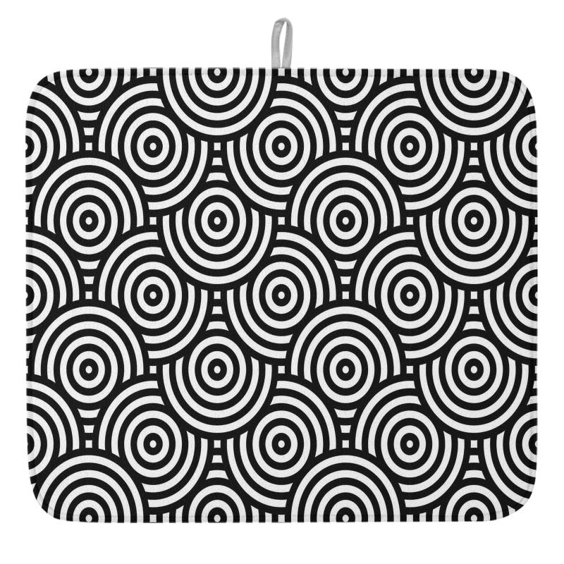 Mats & Pads Concentric Circles Tile Dish Drying Mat For Kitchen Counter Sink Quick Drain Fashion Printed Home Placemat
Mats & Pads Concentric Circles Tile Dish Drying Mat For Kitchen Counter Sink Quick Drain Fashion Printed Home Placemat