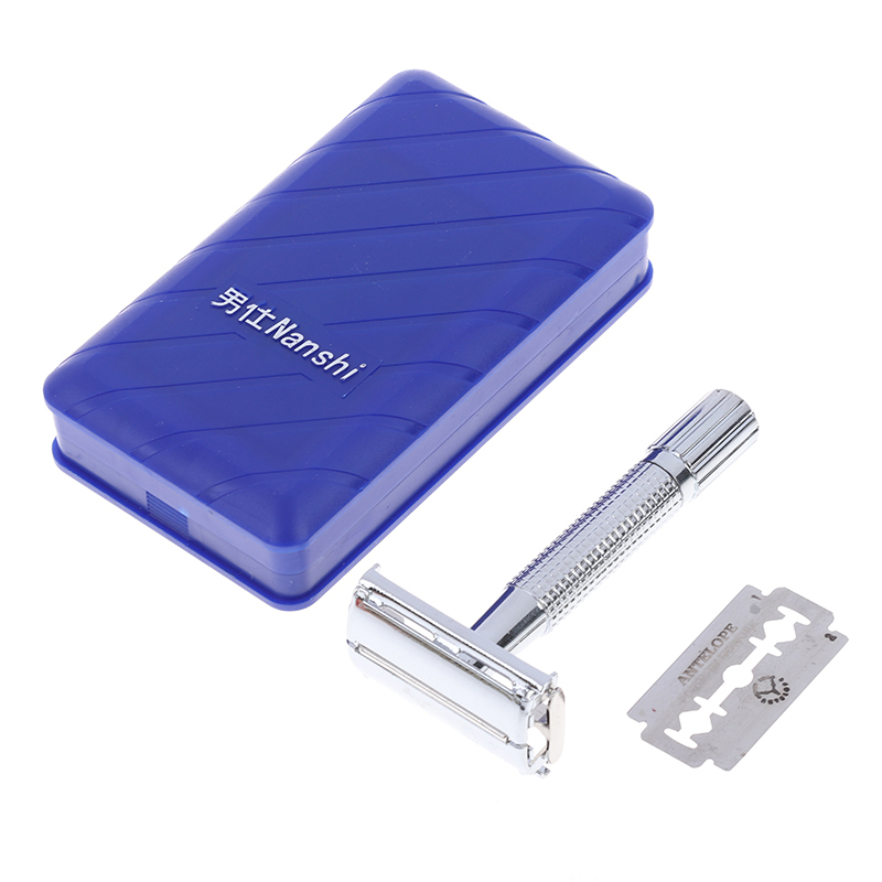 Stainless Steel Classic Razor Handle For Men Barber Straight Razor Holder Men's Shaving Face Razor Blades Shaving Machine 220708
