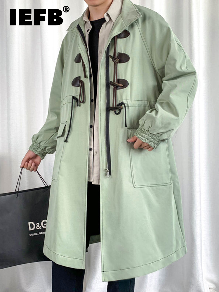 Men's Trench Coats IEFB Autumn Windbreaker Men's Medium Long Coat Darkwear Bright Line High Street Fashion Male Trench Temperament 9A4512 220826, Black
Men's Trench Coats IEFB Autumn Windbreaker Men's Medium Long Coat Darkwear Bright Line High Street Fashion Male Trench Temperament 9A4512 220826, Black