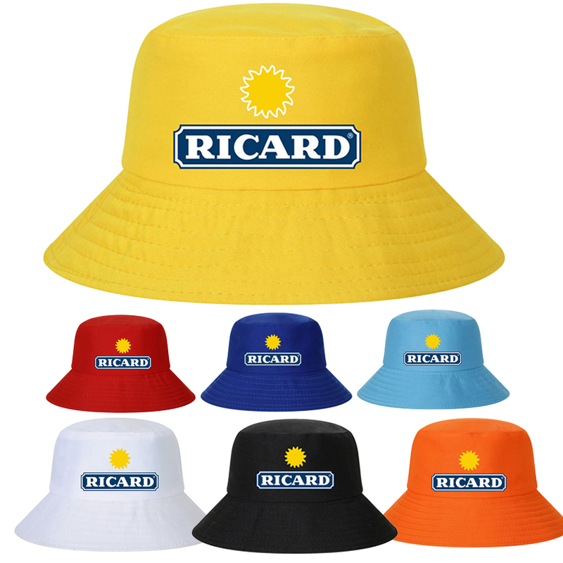 Fashion Ricard Bucket Hats Men Women Cotton Outdoor Reversible Fisherman Caps Beach Fishing Hat Girl Boy Chapeau Bob Panama Hat 220725