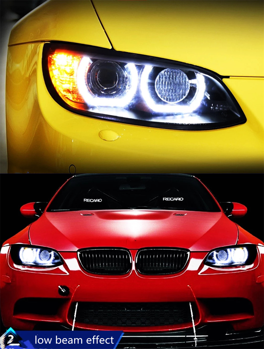 Automobile front Light For BMW E93 2006-12 Headlight Assembly E92 330I 335I LED Bifocal Lens High Beam Lamp Running Lights