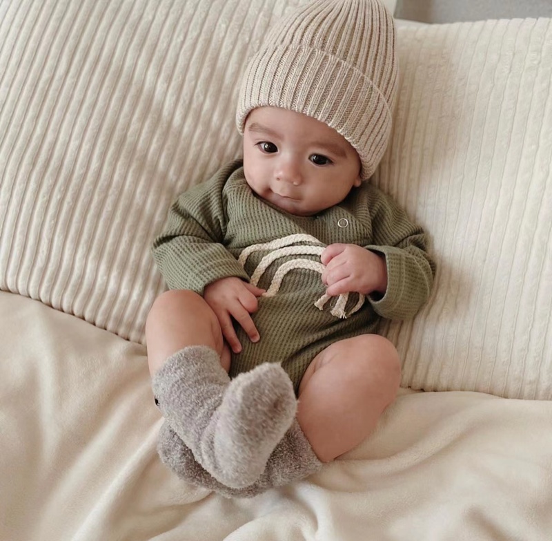 Spring Infant born Baby Girls Boys 2Pcs Clothes Set 100% Cotton Rainbow Long Sleeve Pocket Bodysuits Pants Outfit Set 220509