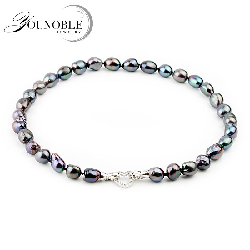 Chains Fashion Big Black Baroque Pearl Necklace For Women 10-11mm Freshwater Birthday GiftChains ChainsChains
Chains Fashion Big Black Baroque Pearl Necklace For Women 10-11mm Freshwater Birthday GiftChains ChainsChains
