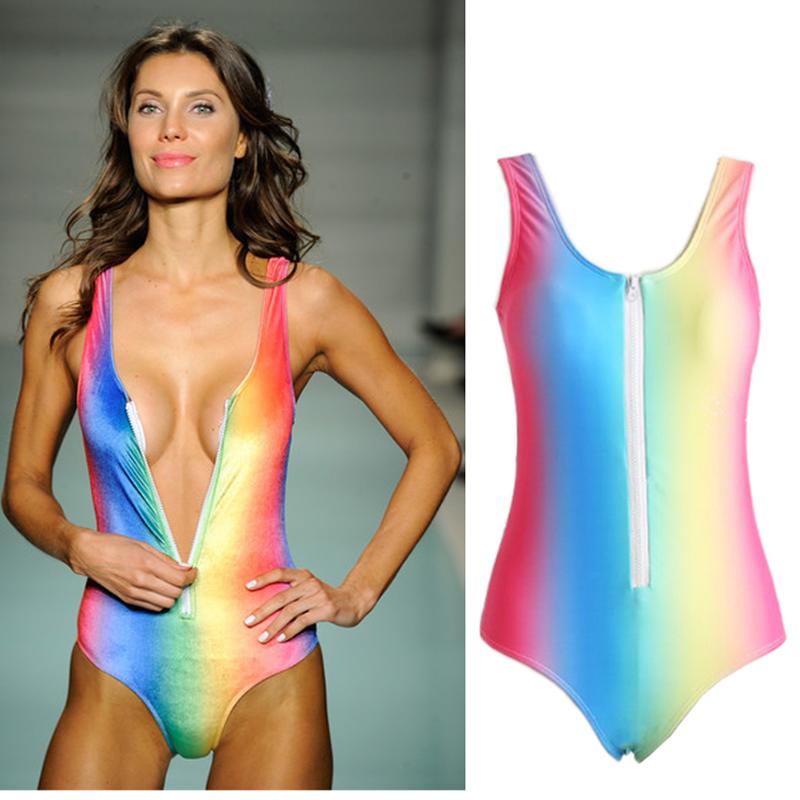 Women' Swimwear Sexcer Print 2022 Rainbow Swimsuit Gradient Female Monokini One Piece Patchwork Women Zipper Swim Suit SwimwearWomen, As pic
Women' Swimwear Sexcer Print 2022 Rainbow Swimsuit Gradient Female Monokini One Piece Patchwork Women Zipper Swim Suit SwimwearWomen, As pic