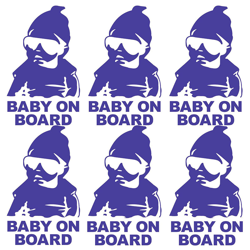 Baby On Board Cartoon Car Truck Tail Warning Sign Decal Sticker