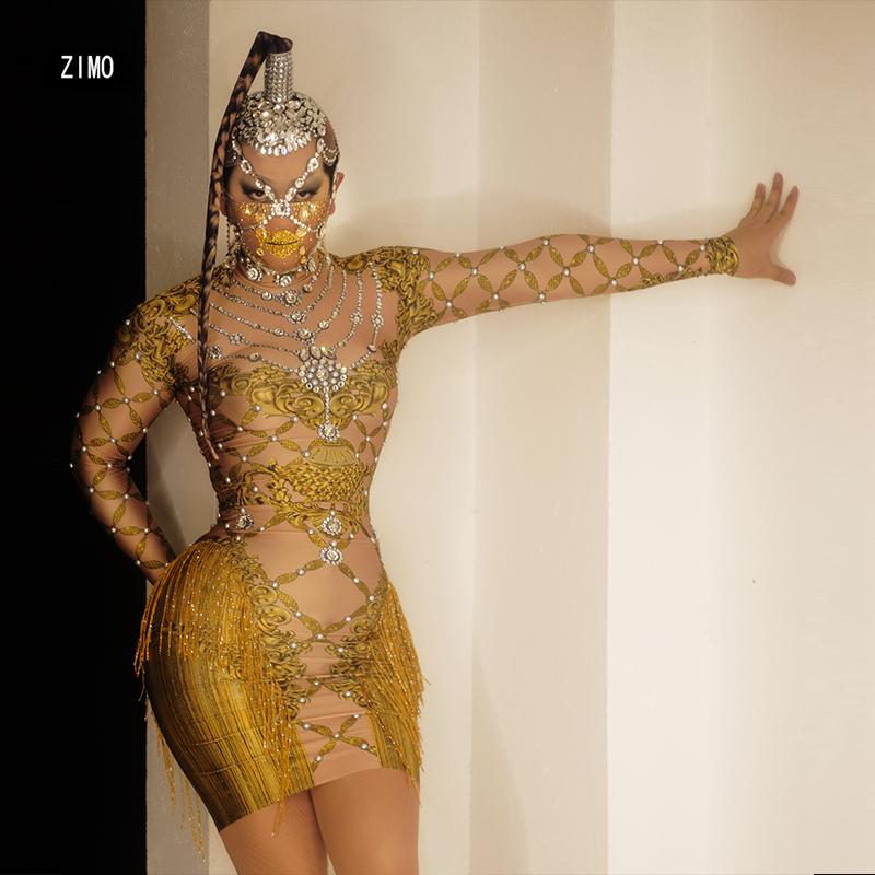 Stage Wear Sparkly Gold Fringes Dress Women Prom Birthday Wedding Party Sexy Club Dance Drag Queen Festival Outfit StageStage, Only clothing
Stage Wear Sparkly Gold Fringes Dress Women Prom Birthday Wedding Party Sexy Club Dance Drag Queen Festival Outfit StageStage, Only clothing