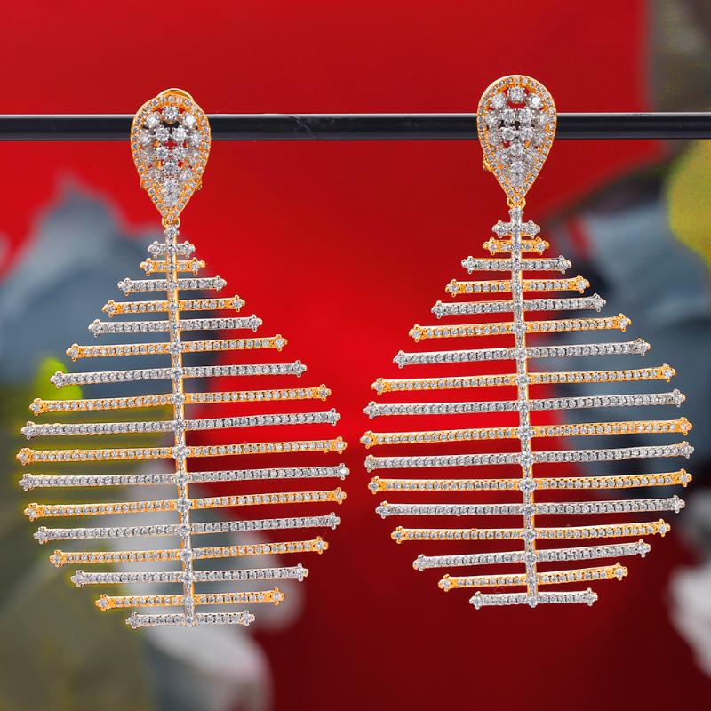 Dangle & Chandelier Bride Talk Brand Elegant Exquisite Women Earrings Cubic Zirconia High Quality Saudi Arabia Bridal Ear Jewelry For Weddin
Dangle & Chandelier Bride Talk Brand Elegant Exquisite Women Earrings Cubic Zirconia High Quality Saudi Arabia Bridal Ear Jewelry For Weddin