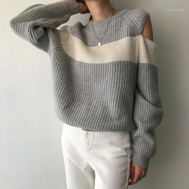 Women's Sweaters Alien Kitty 2022 Women Knitted Female Patchwork Elegant Shoulderless Loose Fashion Pullovers Office Lady Casual Tops, Gray
Women's Sweaters Alien Kitty 2022 Women Knitted Female Patchwork Elegant Shoulderless Loose Fashion Pullovers Office Lady Casual Tops, Gray