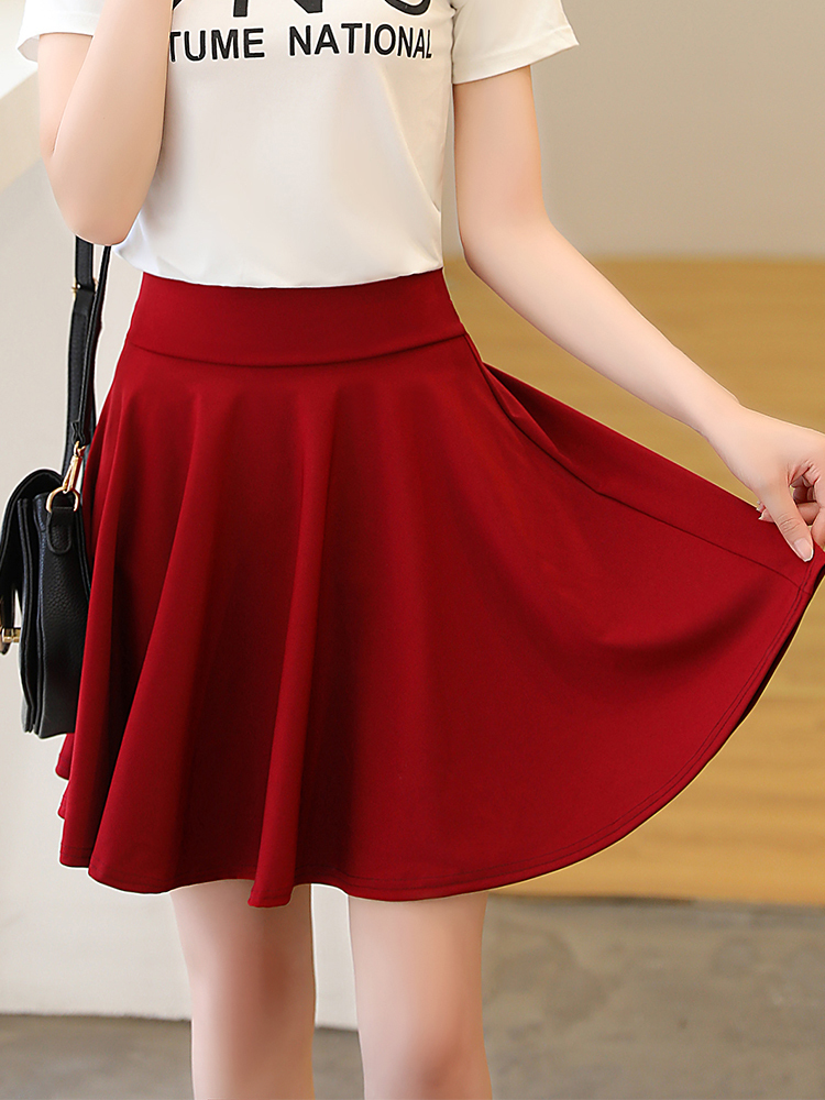 SURMIITRO Shorts Skirts Womens Summer Fashion School Korean Style Red Black Mini Aesthetic Pleated High Waist Skirt Female 220711