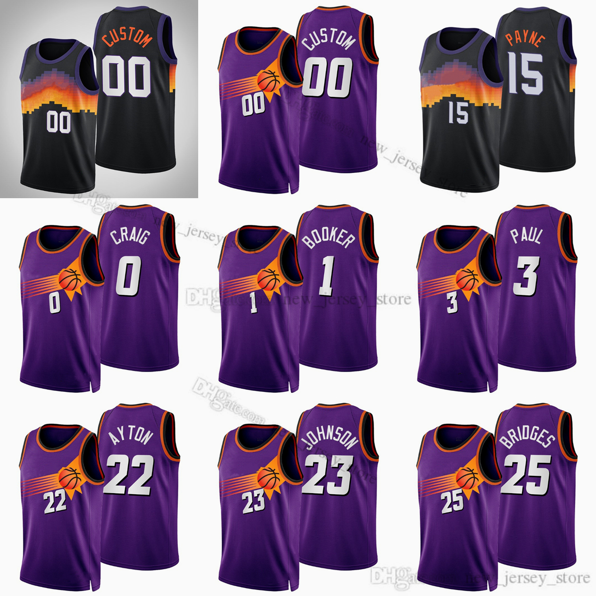 New Classic Edition Printed Basketball 0 Torrey Craig Jerseys Screen 1 Devin 3 Chris Booker Paul 22 Deandre 25 Mikal Ayton Bridges 15 Cameron Payne 23 Cameron Johnson
New Classic Edition Printed Basketball 0 Torrey Craig Jerseys Screen 1 Devin 3 Chris Booker Paul 22 Deandre 25 Mikal Ayton Bridges 15 Cameron Payne 23 Cameron Johnson