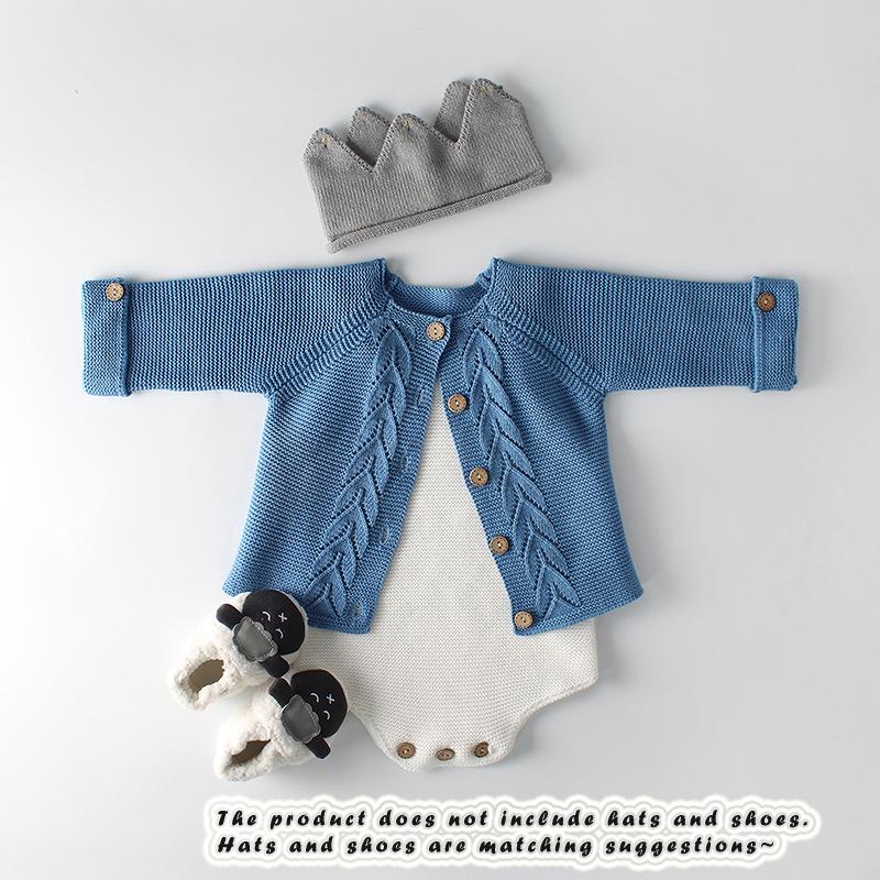 Clothing Sets Spring And Autumn Infant Suit Leaf Shape Knitted Cardigan Coat Wool Crawling Clothes Boys Girls 2-Piece Baby SetClothing, Bodysuit
Clothing Sets Spring And Autumn Infant Suit Leaf Shape Knitted Cardigan Coat Wool Crawling Clothes Boys Girls 2-Piece Baby SetClothing, Bodysuit