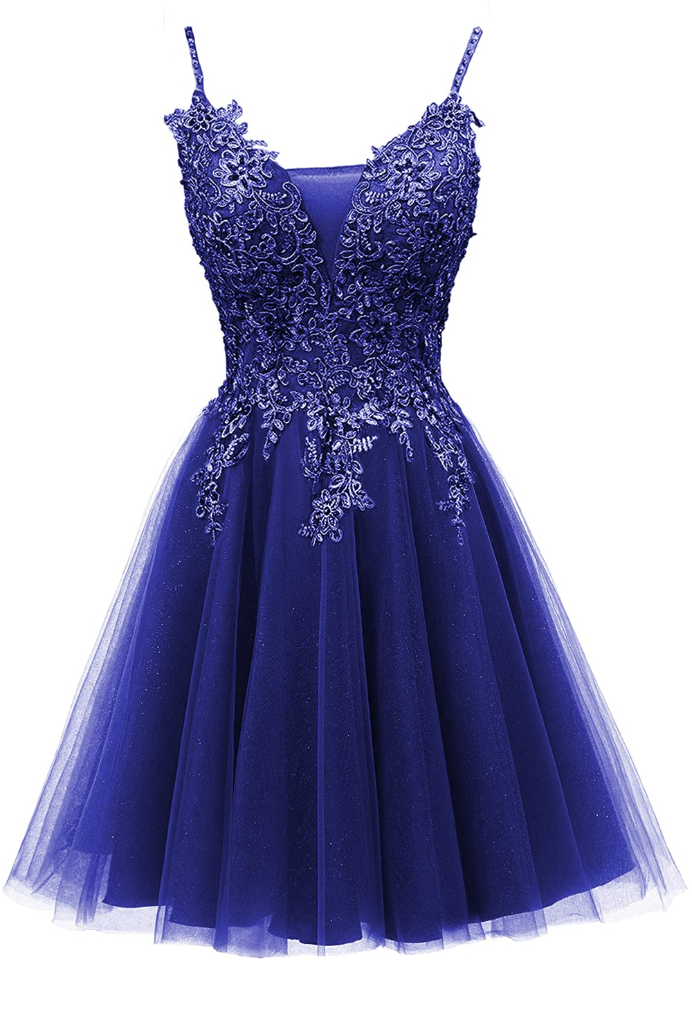 Homecoming Dresses Tulle Spaghetti Straps Lace Short Graudation Cocktail Prom Party Gown A02