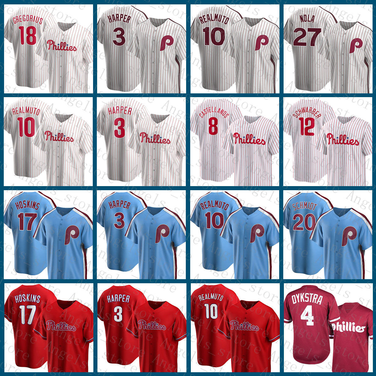 2022 New Philadelphia Baseball Jersey Phillies Bryce J.T. Realmuto Harper Nick Castellanos Kyle Schwarber Lenny Mike Schmidt Dykstra Didi Gregorius Rafael Marchan, Custom(feichengren
2022 New Philadelphia Baseball Jersey Phillies Bryce J.T. Realmuto Harper Nick Castellanos Kyle Schwarber Lenny Mike Schmidt Dykstra Didi Gregorius Rafael Marchan, Custom(feichengren