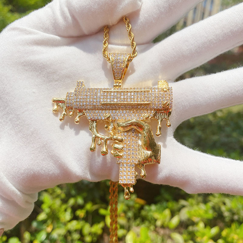 Silver Gold Gun Full Cubic Zirconia Pendant Necklaces Twisted Chain Rapper Mens Hip Hop Jewelry Necklace Miami Hiphop ALIN0010
Silver Gold Gun Full Cubic Zirconia Pendant Necklaces Twisted Chain Rapper Mens Hip Hop Jewelry Necklace Miami Hiphop ALIN0010