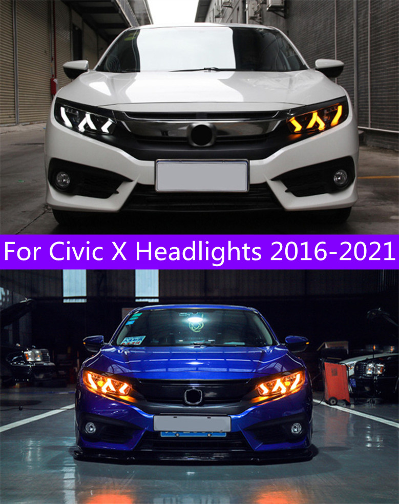 Car Styling Head Lamp for Civic X Headlights 20 16-2021 New Civic LED Headlight DRL Animation Turn Signal Daytime Lights
Car Styling Head Lamp for Civic X Headlights 20 16-2021 New Civic LED Headlight DRL Animation Turn Signal Daytime Lights