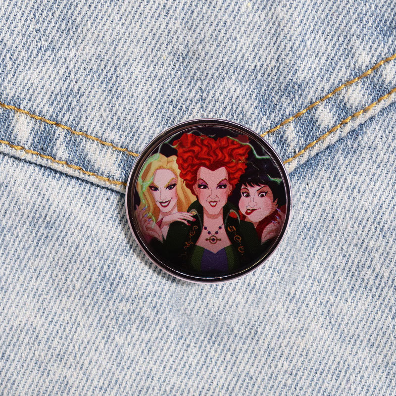 Magic three sisters Brooch movie Badge Witch brooch, As picture