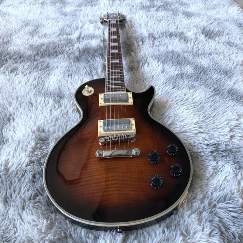Classic brand electric guitar exquisite and natural corrugated smoke color maple flame top rose wood fingerboard mahogany wood body
Classic brand electric guitar exquisite and natural corrugated smoke color maple flame top rose wood fingerboard mahogany wood body