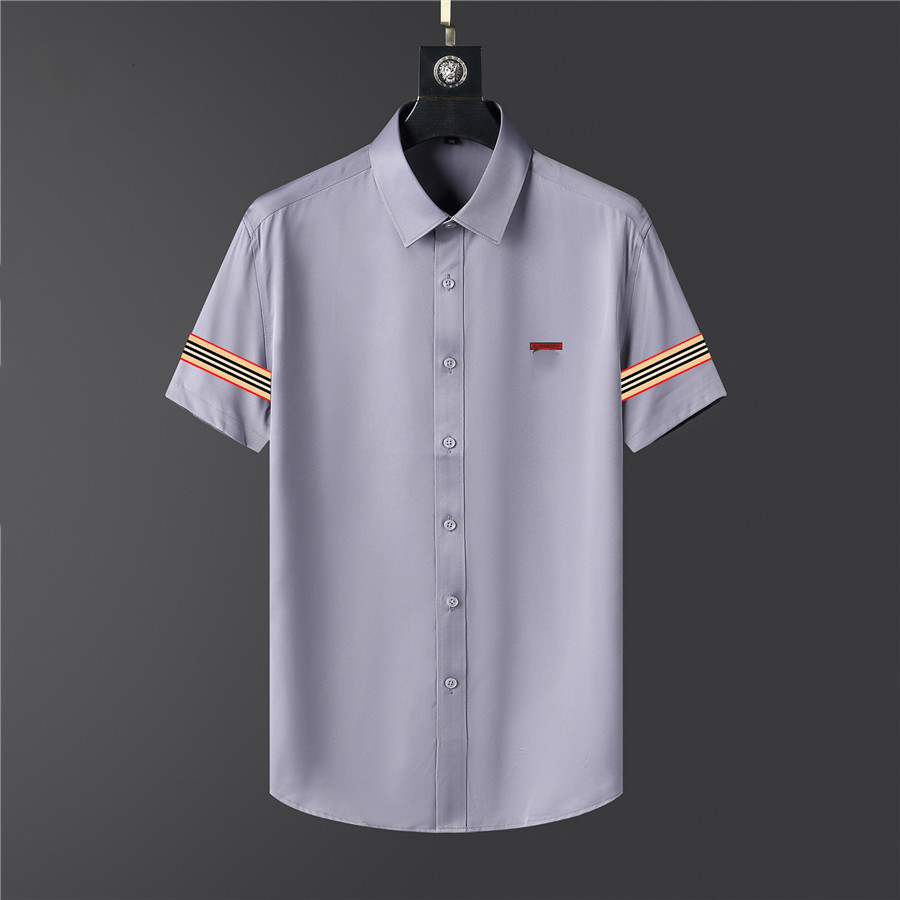 Men's Dress Shirt Luxury Slim Silk T-shirt Long sleeve Casual business clothing plaid brand 17 color M-4XL BURR015, Blue
Men's Dress Shirt Luxury Slim Silk T-shirt Long sleeve Casual business clothing plaid brand 17 color M-4XL BURR015, Blue