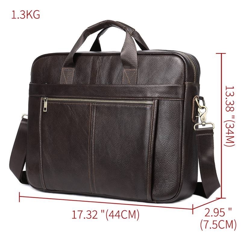 WESTAL 17'' Laptop Bag for Men Briefcases Genuine Leather a4 Document s 's Business Handbags 5013 220324