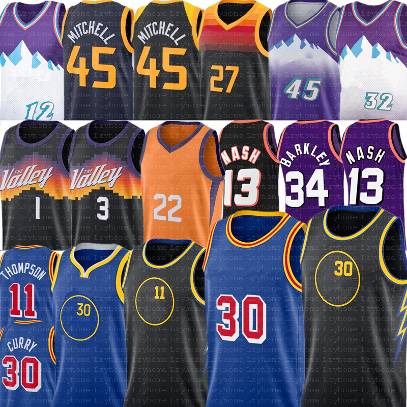 Stephen Curry 30 45 Donovan Mitchell Devin Booker Basketball John Stockton Jerseys Karl Malone Klay Thompson Chris Paul Deandre Ayton Rudy Gobert Steve Nash Barkley, White
Stephen Curry 30 45 Donovan Mitchell Devin Booker Basketball John Stockton Jerseys Karl Malone Klay Thompson Chris Paul Deandre Ayton Rudy Gobert Steve Nash Barkley, White