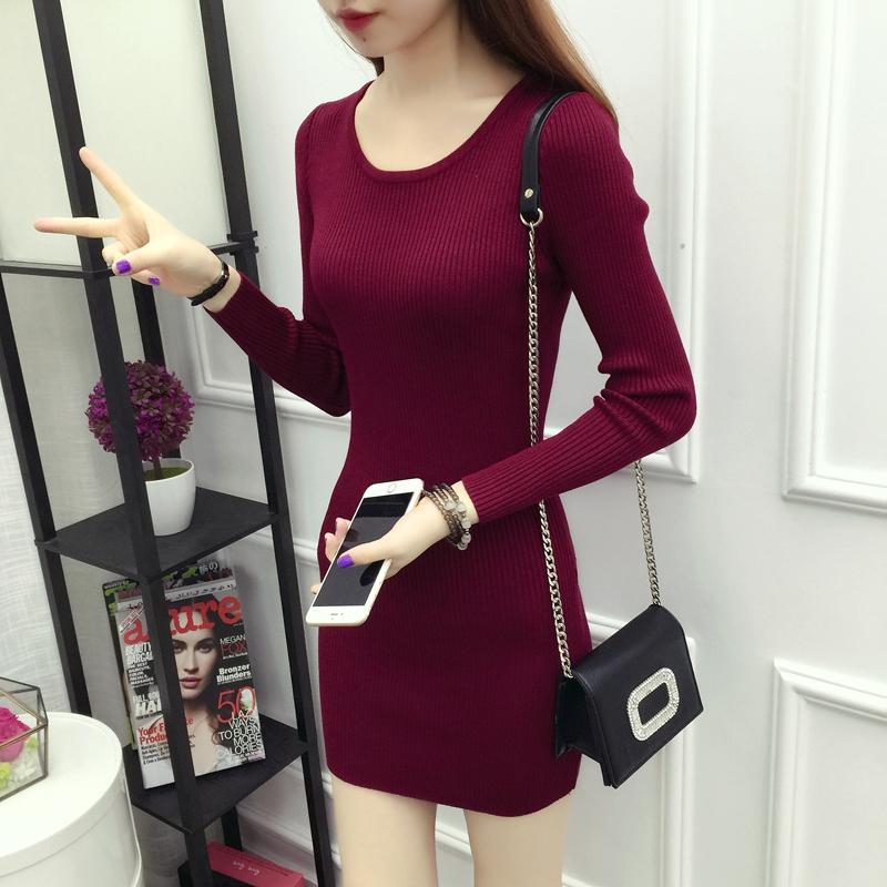 Casual Dresses Autumu Winter Slim Knitted O-neck Full Sleeve Woman Mini Dress Body Sexy A-line Short DressesCasual, Black
Casual Dresses Autumu Winter Slim Knitted O-neck Full Sleeve Woman Mini Dress Body Sexy A-line Short DressesCasual, Black