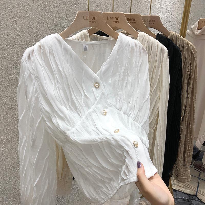 Women's Blouses & Shirts Fashion Bodysuit Blouse Shirt V Neck Chiffon Women Tops Casual Elegant Cute Blusas Mujer De Moda Clothing BW50XF, Black
Women's Blouses & Shirts Fashion Bodysuit Blouse Shirt V Neck Chiffon Women Tops Casual Elegant Cute Blusas Mujer De Moda Clothing BW50XF, Black