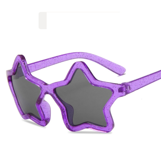 Street beat Fashion Personality Five-pointed Star Children Sunglasses Girl Boy Lovely Tinted Color Plastic Frame Kid Sun Glasses Z260305